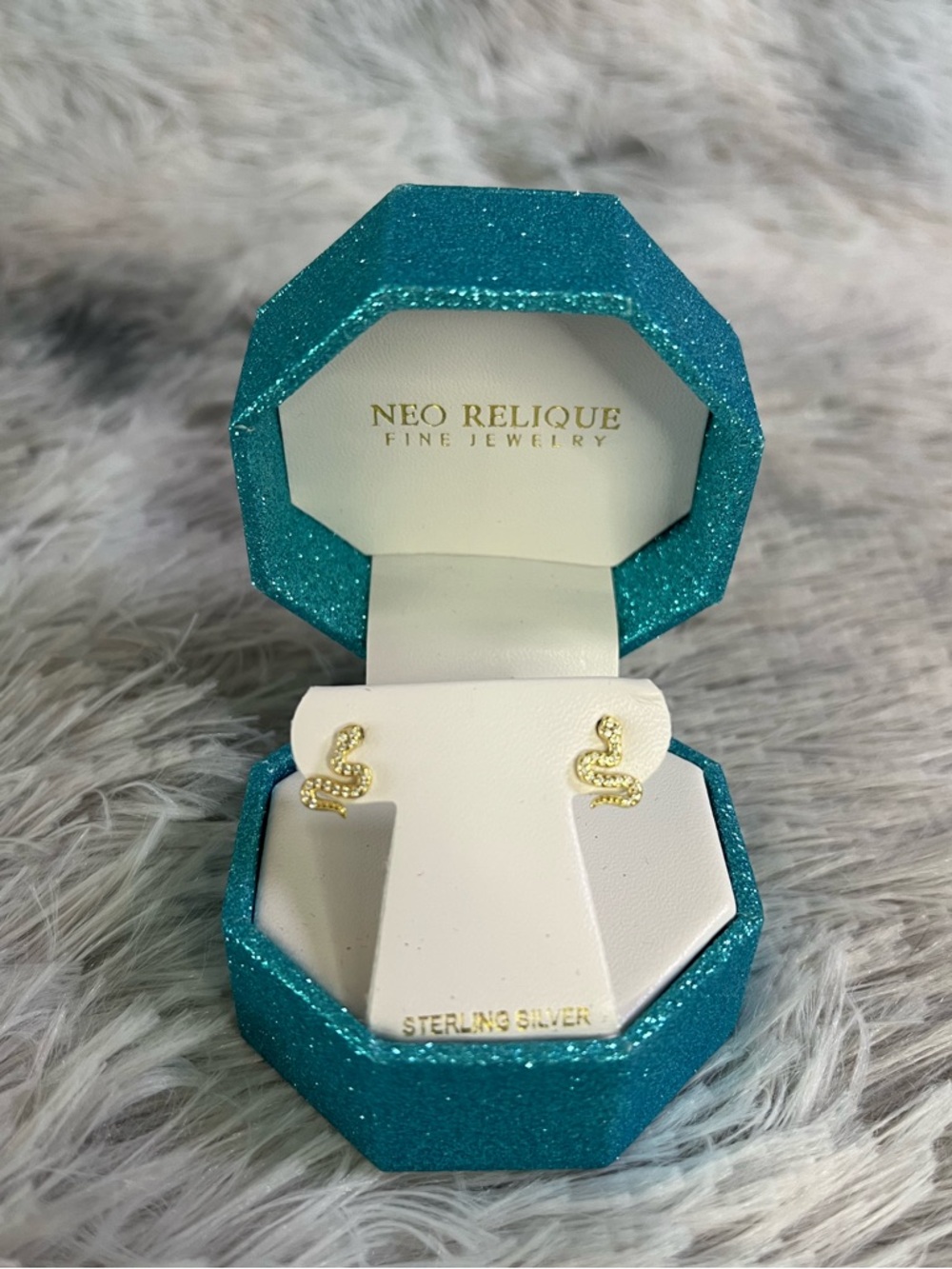 NEO RELIQUE Sterling Silver Snake Stud Earrings